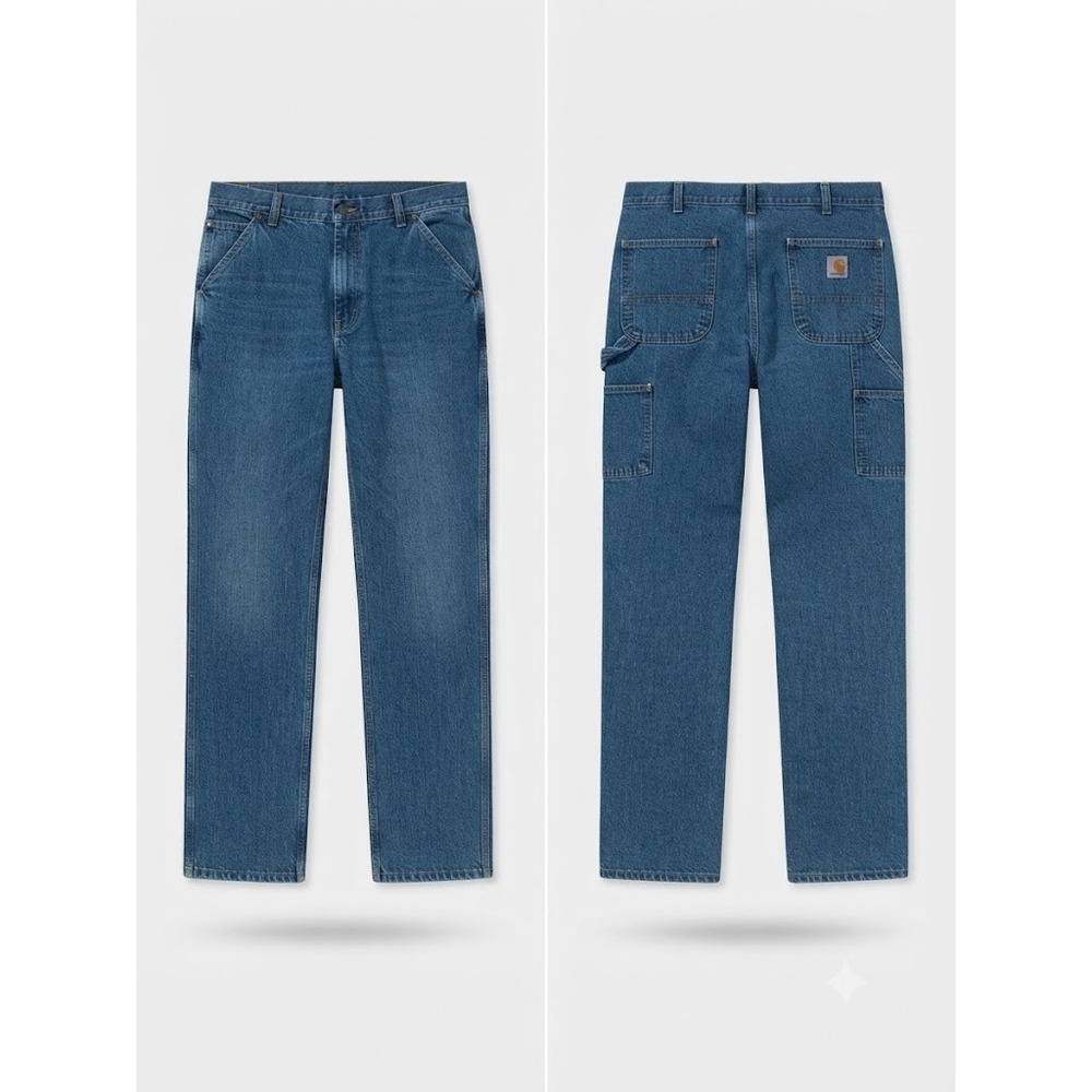Carhartt Carpenter Jean Men 38x30 Blue Relaxed Fit 103327-966 Y2K Gorpcore Baggy